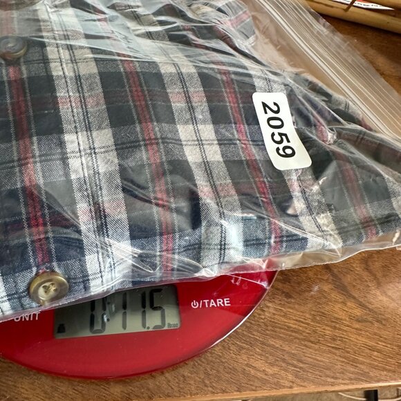 Carhartt Shirt Mens Large Fort Plaid Long Sleeve Plaid Workwear Chambray Button - Picture 9 of 9